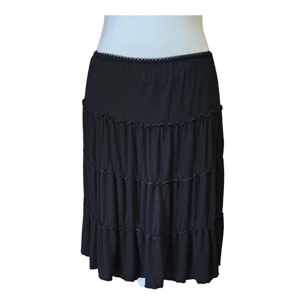 Old Navy Women's Black Lined Skirt, Tiered, Size XS